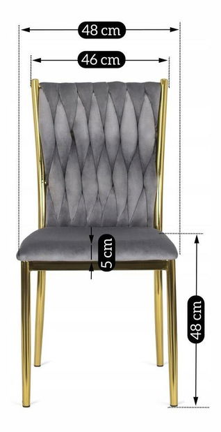 Jedálenská stolička Deboladas (sivá) 