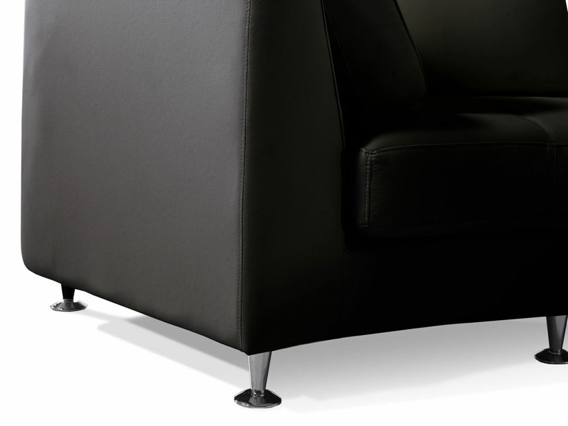 Bőr ülőgarnitúra Rutland (fekete)