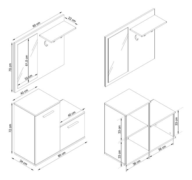 Predsieň Mideth (dub sonoma) *výpredaj