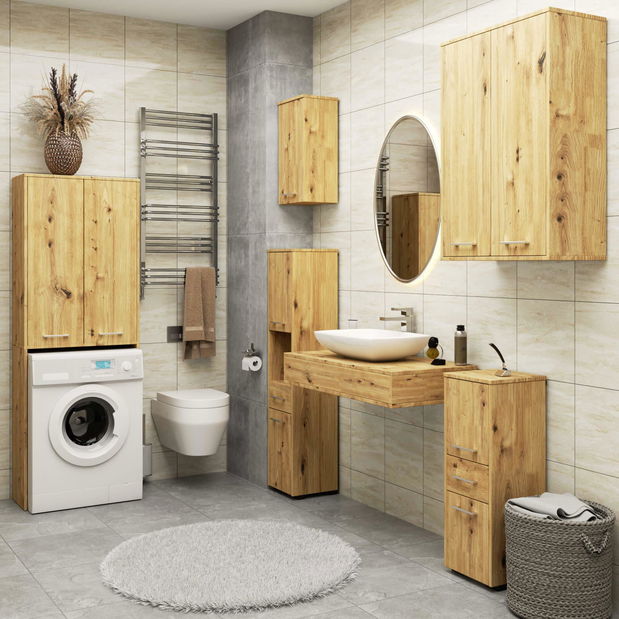 Dulap de baie suspendat Farid TYP 8 (Stejar artisan)