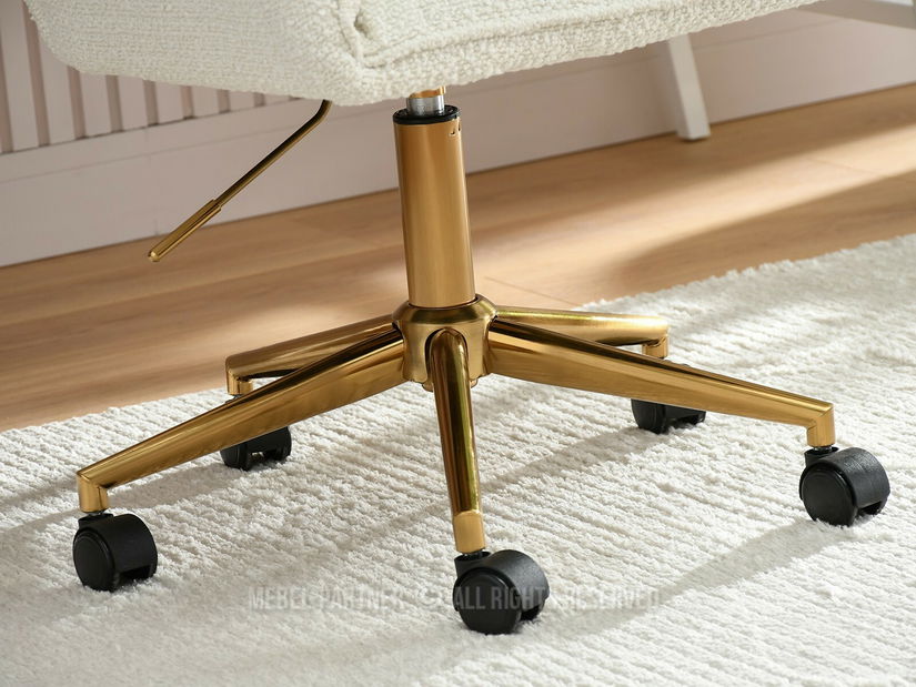 Kreslo Island (krémová + zlatá)