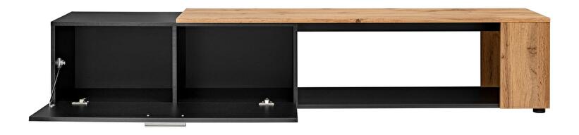 Mobilier living Mantes ZWT31 (negru mat + stejar wotan)