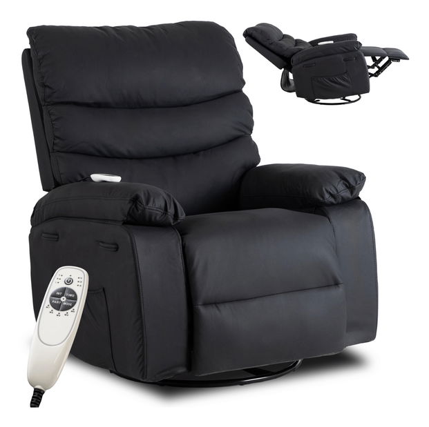 Masážne kreslo Bricke (čierna) 