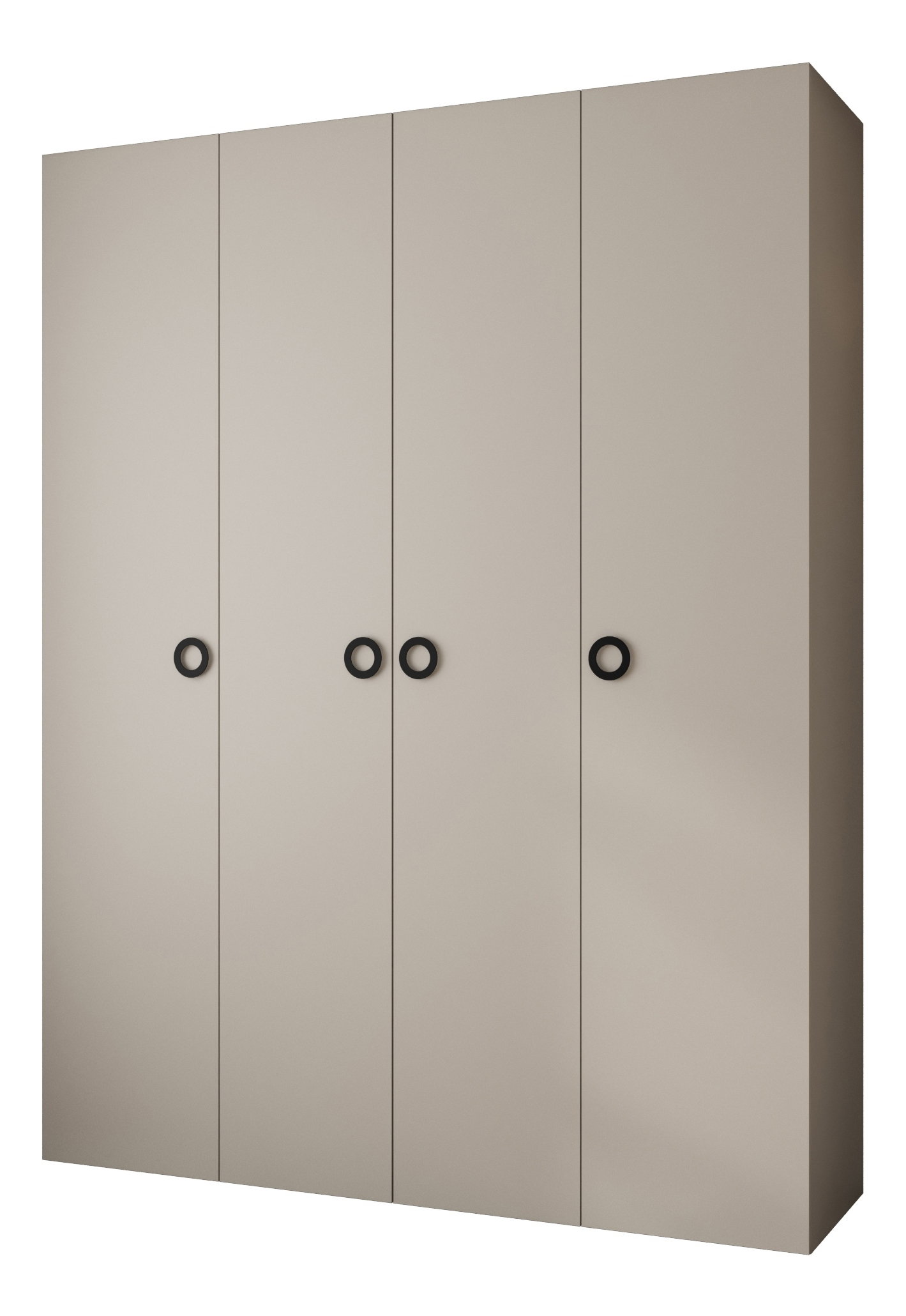 Šatníková skriňa 190 cm Carmela 50-1 (kašmír + čierna)