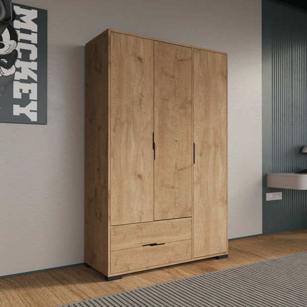 Šatníková skriňa Roya (dub)