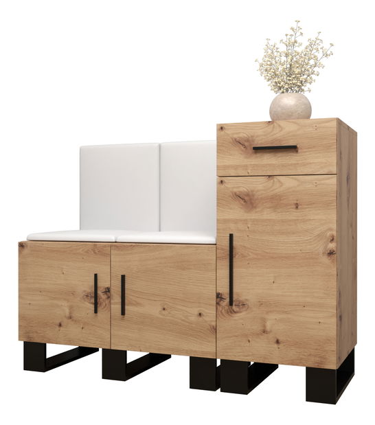 Előszobabútor Amanda 18 (artisan tölgy + fehér)