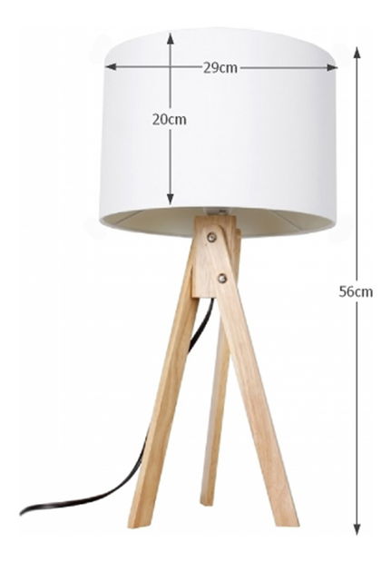 Asztali lámpa Lilly (fehér)