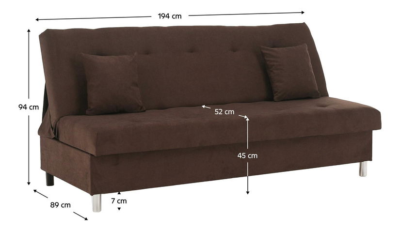 Sofa Alda (smeđa)