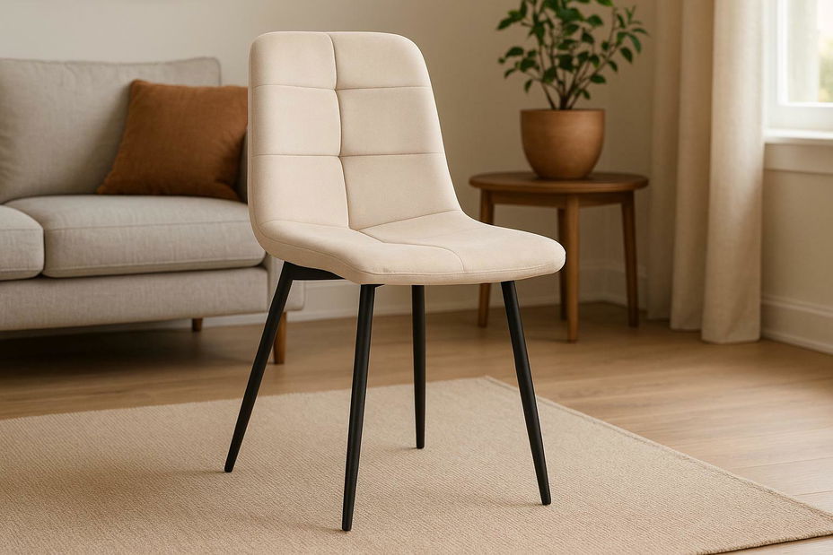 Jedálenská stolička Damea Typ 1 J06-1-HLR-5 (béžová + čierna)