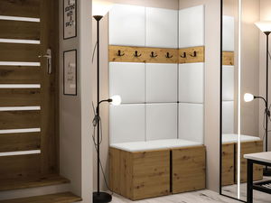 Mobilier hol Tovenaz I (Stejar artisan + Alb) 