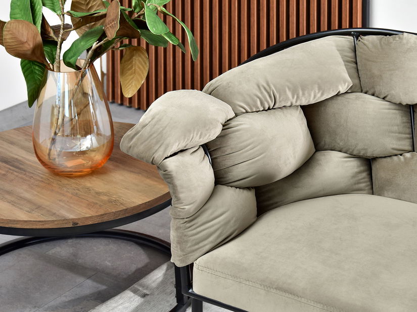 Pohovka dvojsedačka Pegaban (čierna)