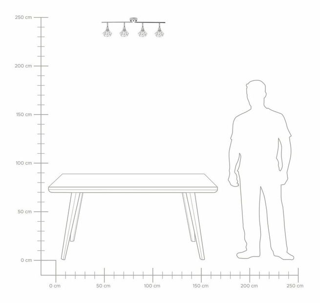 Viseća svjetiljka Emanuela (srebrna)