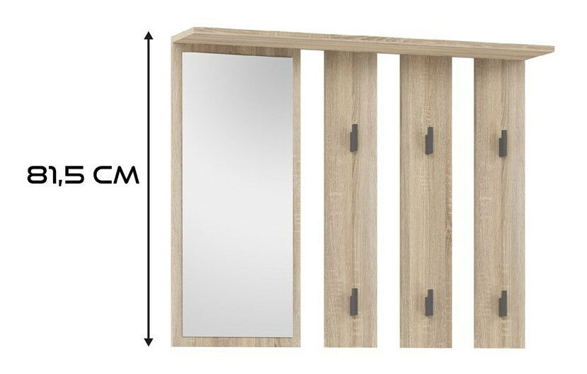 Panel za vješanje Puntuable 1 (hrast sonoma) (s ogledalom)
