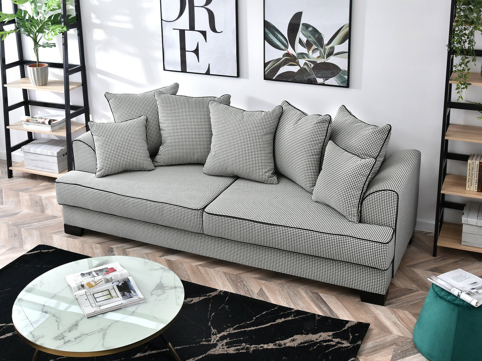 Háromszemélyes kanapé Marilyn (fekete)