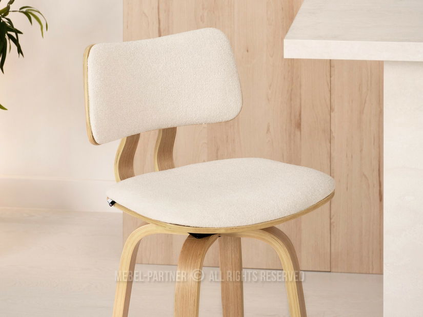 Stolička Heindrich (krémová + dub)