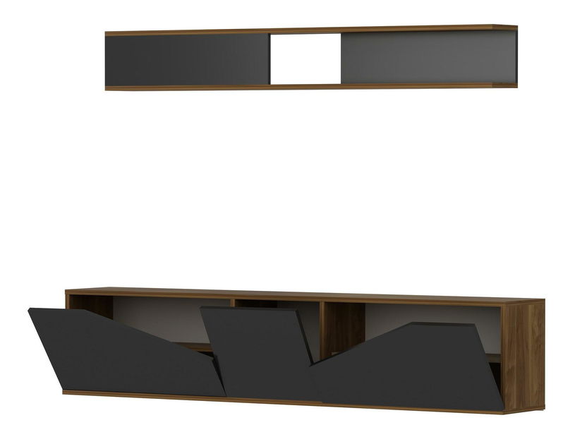 Set za dnevni boravak Tupac (orah + crna)