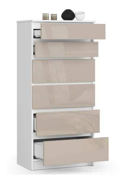 Comodă Kalista III (cappuccino lucios)