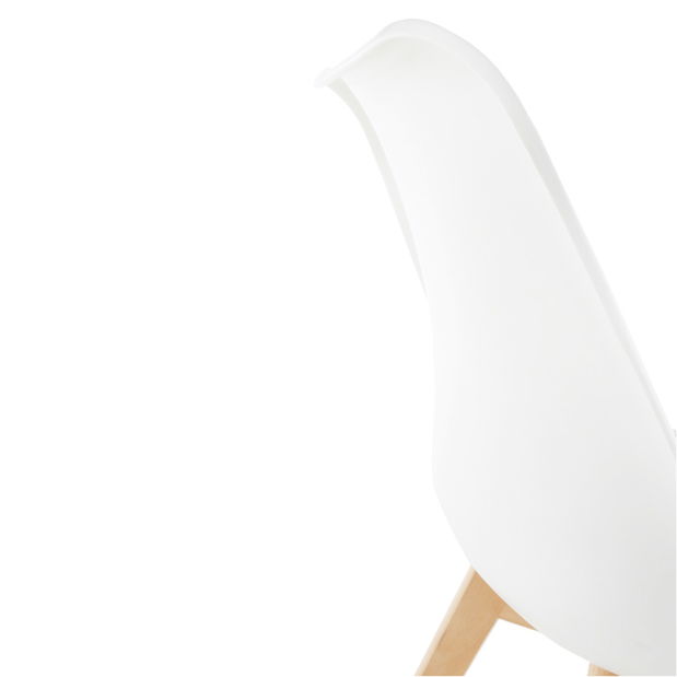 Scaun de sufragerie Damaria (alb + gri deschis)