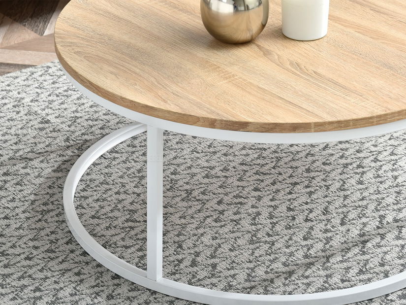 Dohányzóasztal Kolja Stolik Xl (szonoma tölgy + fehér)