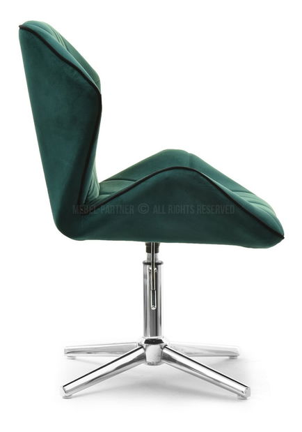 Fotel Velma S (zöld + króm)