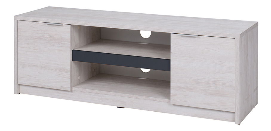 Masă TV Desayuno RTV2D (Stejar alb + grafit lucios)