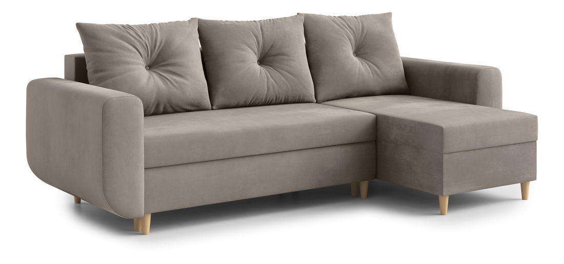 Sarokkanapé Eugenie (J) (sötétbézs)