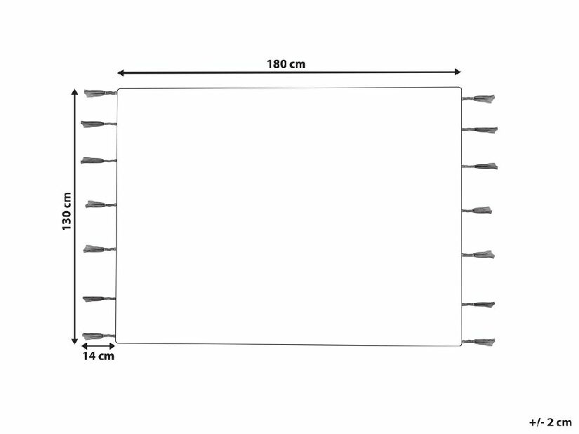 Deka 130 x 180 cm Agneta (viacfarebná)