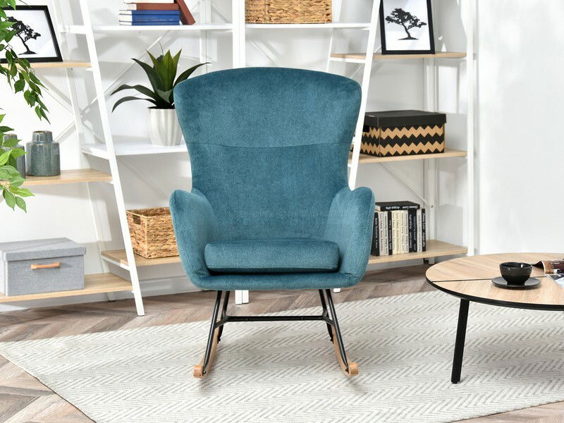 Kreslo Nesia (tyrkysová + čierna)