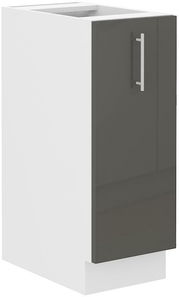 Dolná kuchynská skrinka Lavera 30 D CARGO BB (korpus: biela + front: lesk sivý)