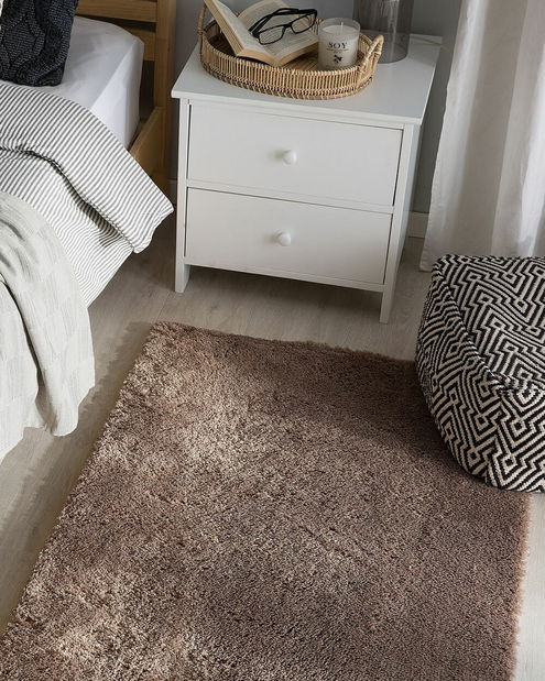 Koberec 150 cm Emeralda (svetlohnedá)