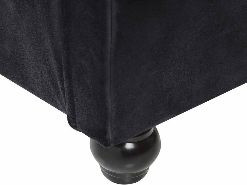 Pat cu saltea cu apă 180 cm Alexandrine (negru) (cu somieră și saltea)