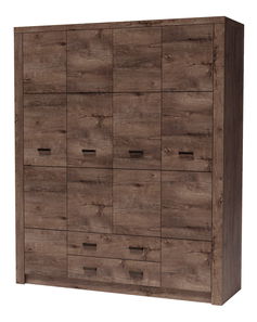 Ruhásszekrény Indie 18 (sötét kőris)