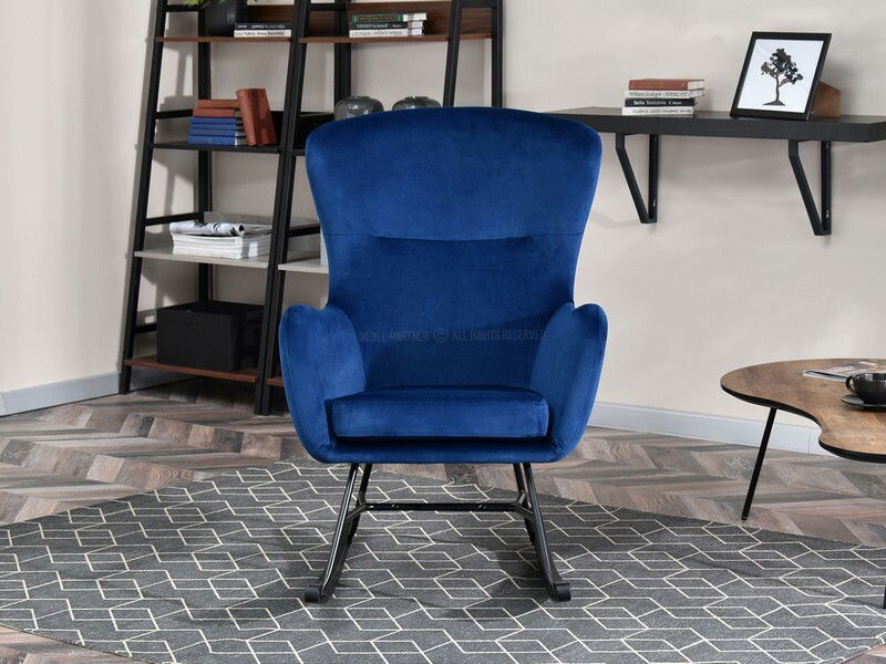 Kreslo Nesia (námornícka + čierna)