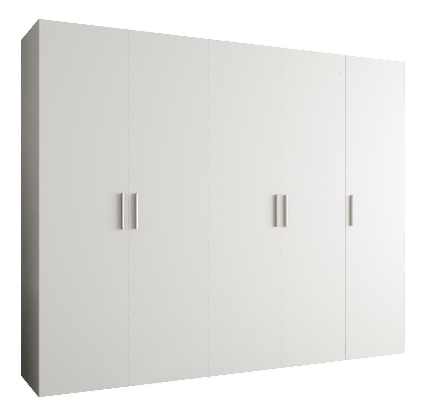 Dulap de haine 250 cm Borry 1 (alb + Argintiu)