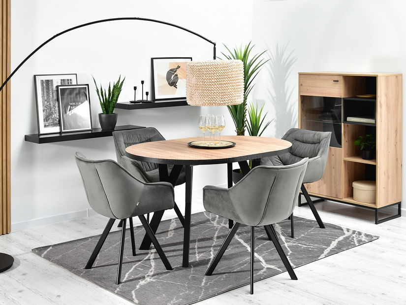 Stolička Nina (sivá + čierna)