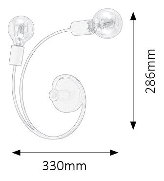 Nástenné svietidlo Carly 2094 (matná čierna)