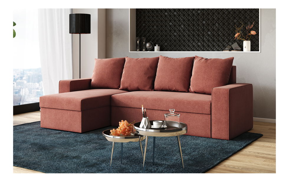 Rohová sedacia súprava Duff (L) (khaki)