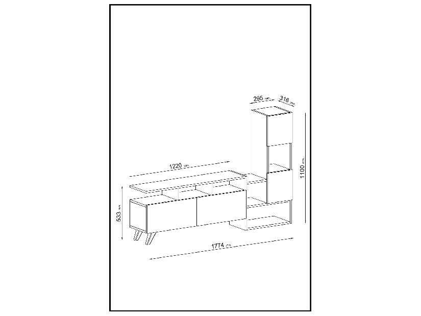 Mobilier living Patovi 2 (Nuc + antracit) 