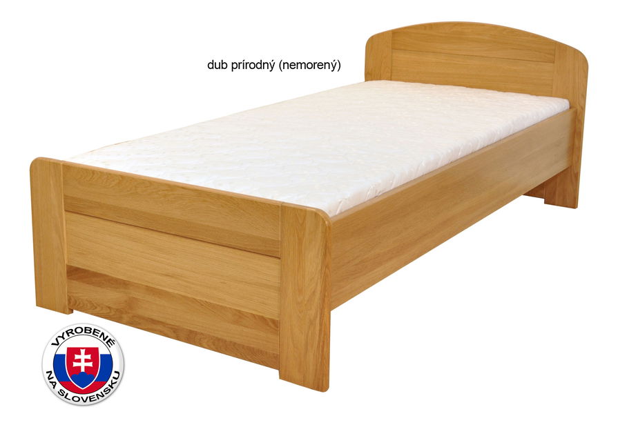 Bračni krevet 160 cm Petronila ravno uzglavlje (masiv)