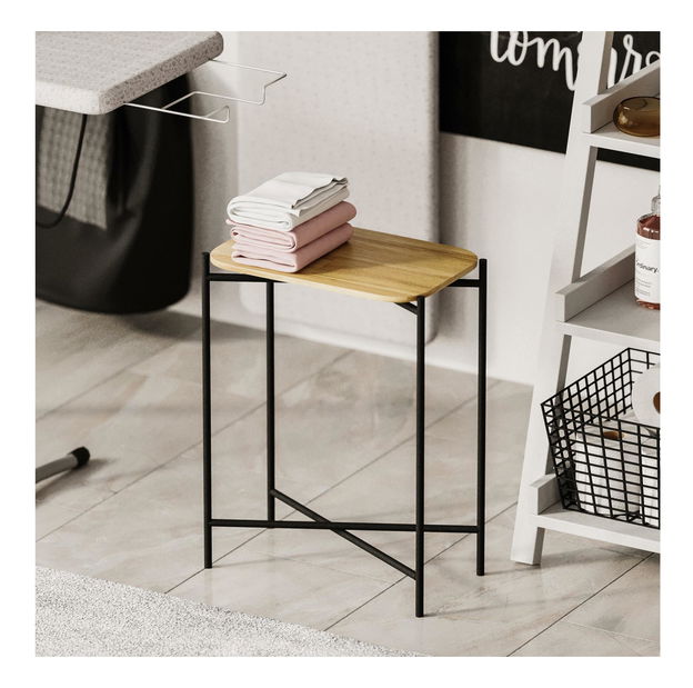 Kézi asztal Museli 1 (fekete + természetes) 