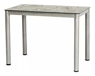 Masă de sufragerie 100 cm Damion (gri + gri) (pentru 4 persoane)