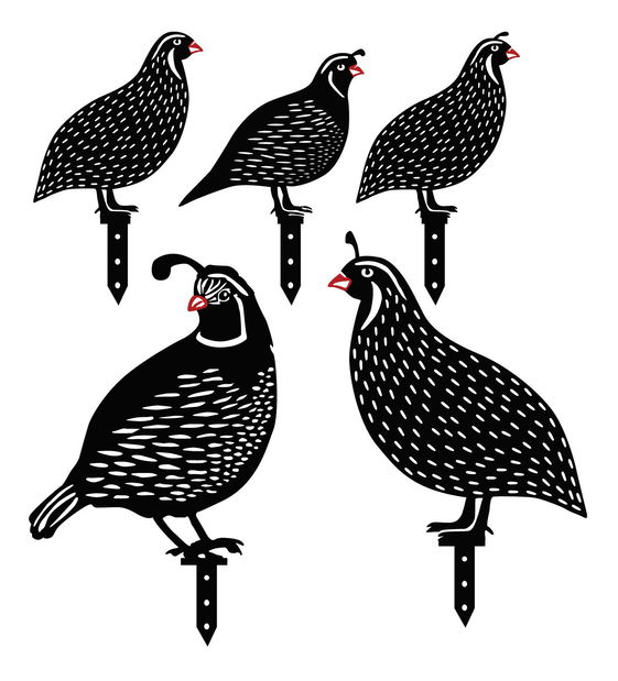 Dekorativni set metalnih ukrasa za vrt Quinn (crna)