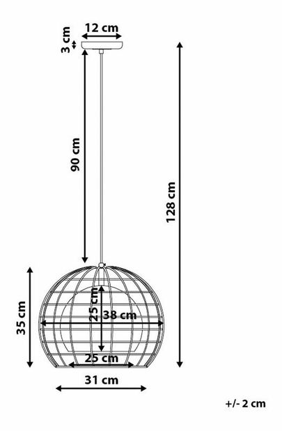 Függő lámpa Lira (fekete)
