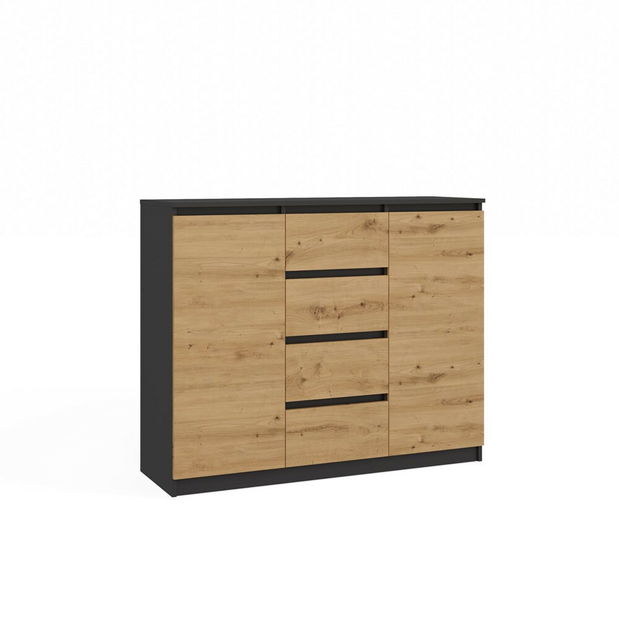 Comodă Musecalo 8 (antracit + stejar artisan)