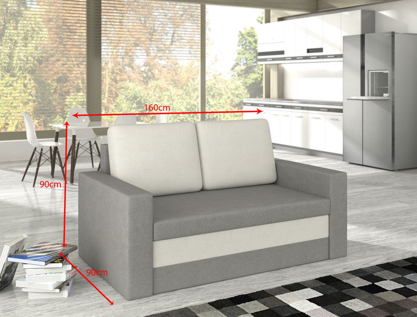 Háromszemélyes kanapé Werre (világosszürke + szürke)