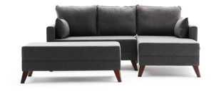 Canapea extensibilă Bellina Mini (antracit) (D)