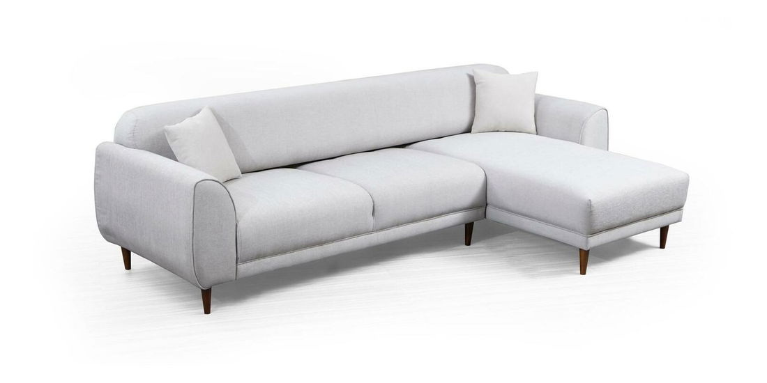 Rohová sedačka Imagetta (P) (béžová + orech)