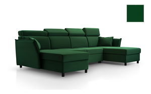 Rohová sedačka Moria U (zelená) (L)