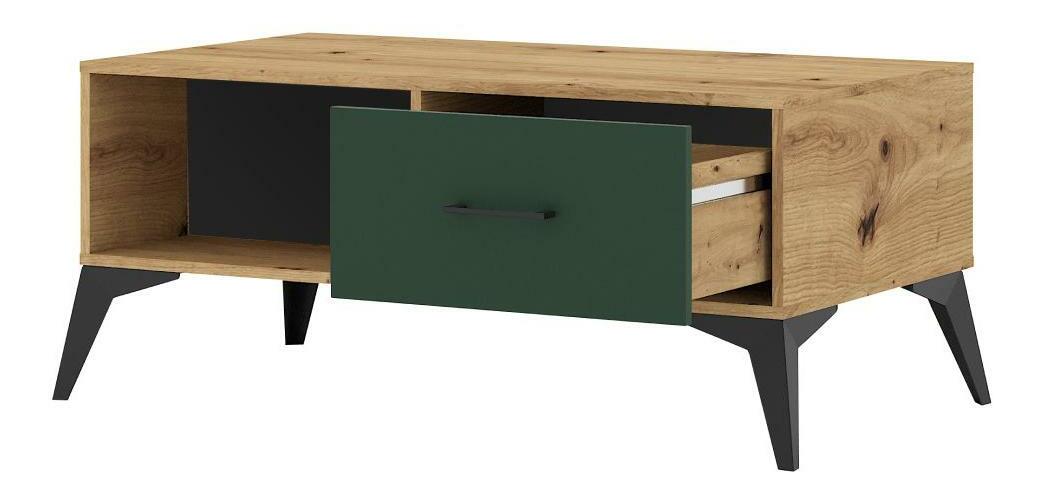 Stolić za kavu Luvonut LU8 (hrast artisan + tamnozelena + crna) *rasprodaja