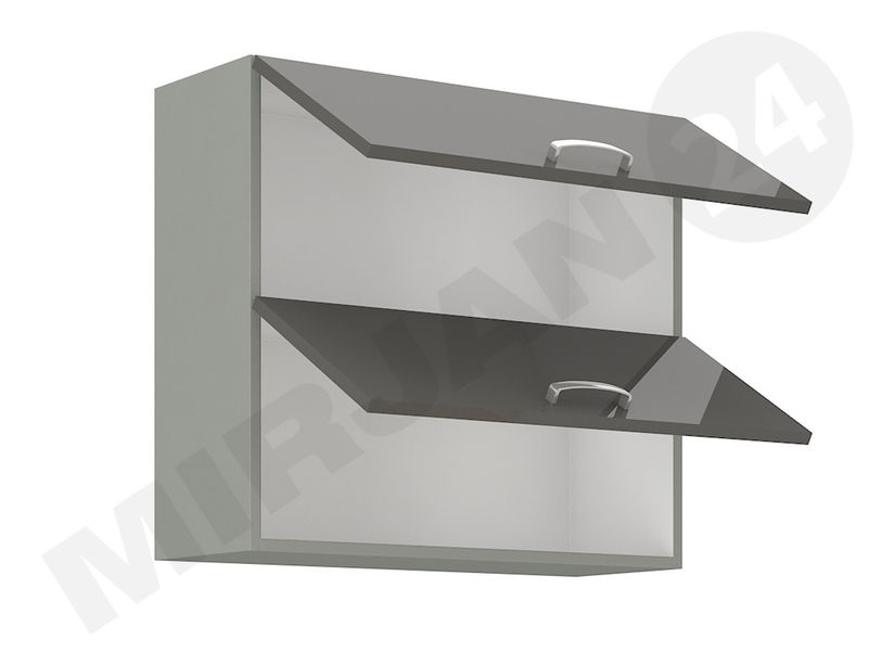 Gornji kuhinjski ormarić Milo 80 GU-72 (siva + sivi sjaj)
